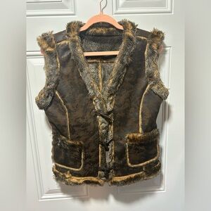 Brown Scully Faux Fur Vest